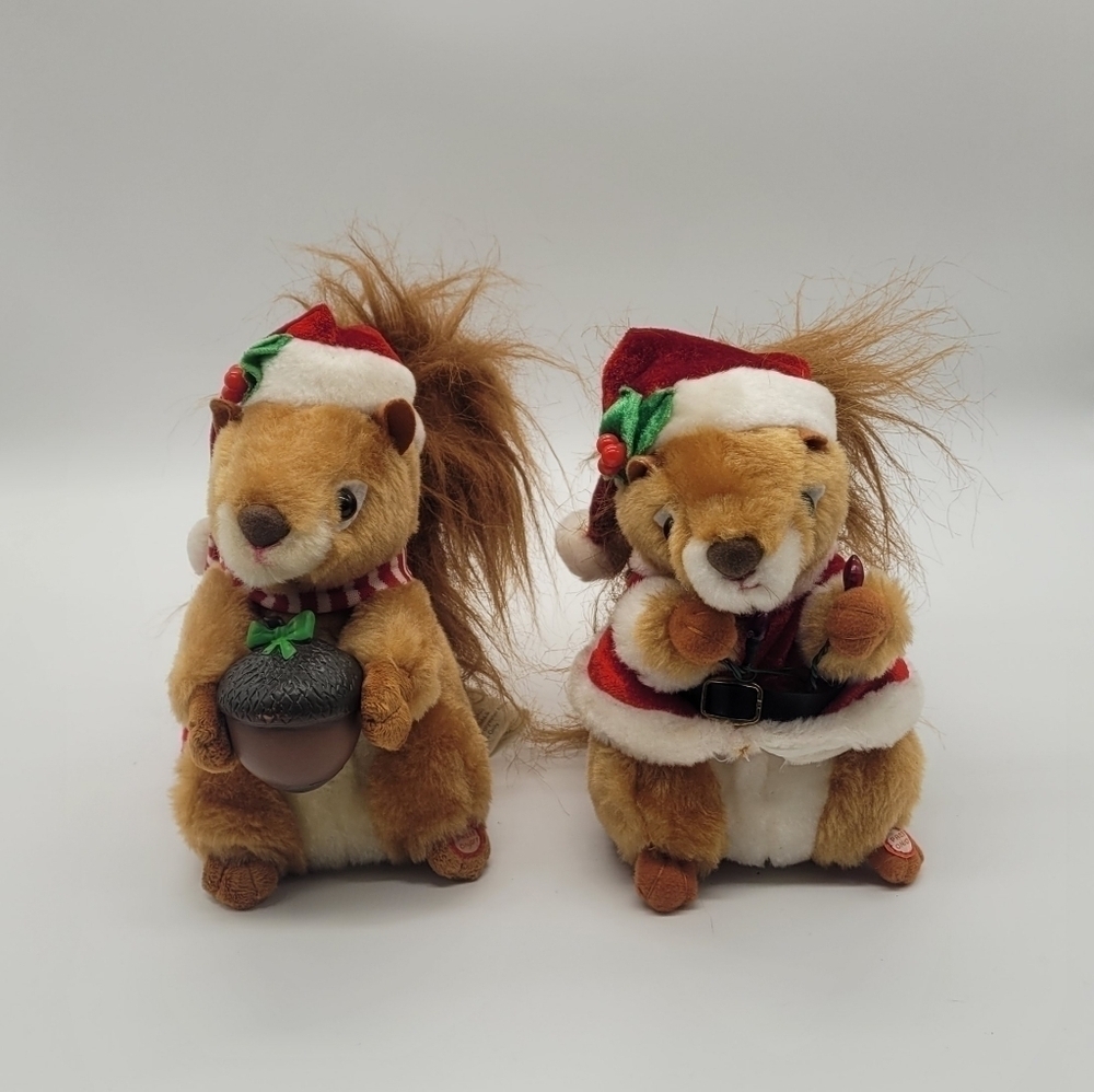 GEMMY Animated Singing Christmas Squirrels (They do not work) set of 2